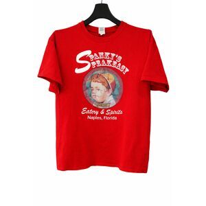 Spanky’s Speakeasy Naples FL Graphic T-Shirt, Gildan Cotton Size L Vintage Style